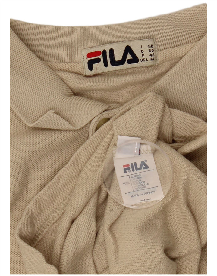 Polo da uomo FILA in cotone beige medio
