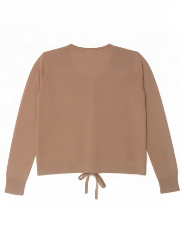 Marks & Spencer Womens Classic Fit Cardigan Sweater UK 14 Large Beige