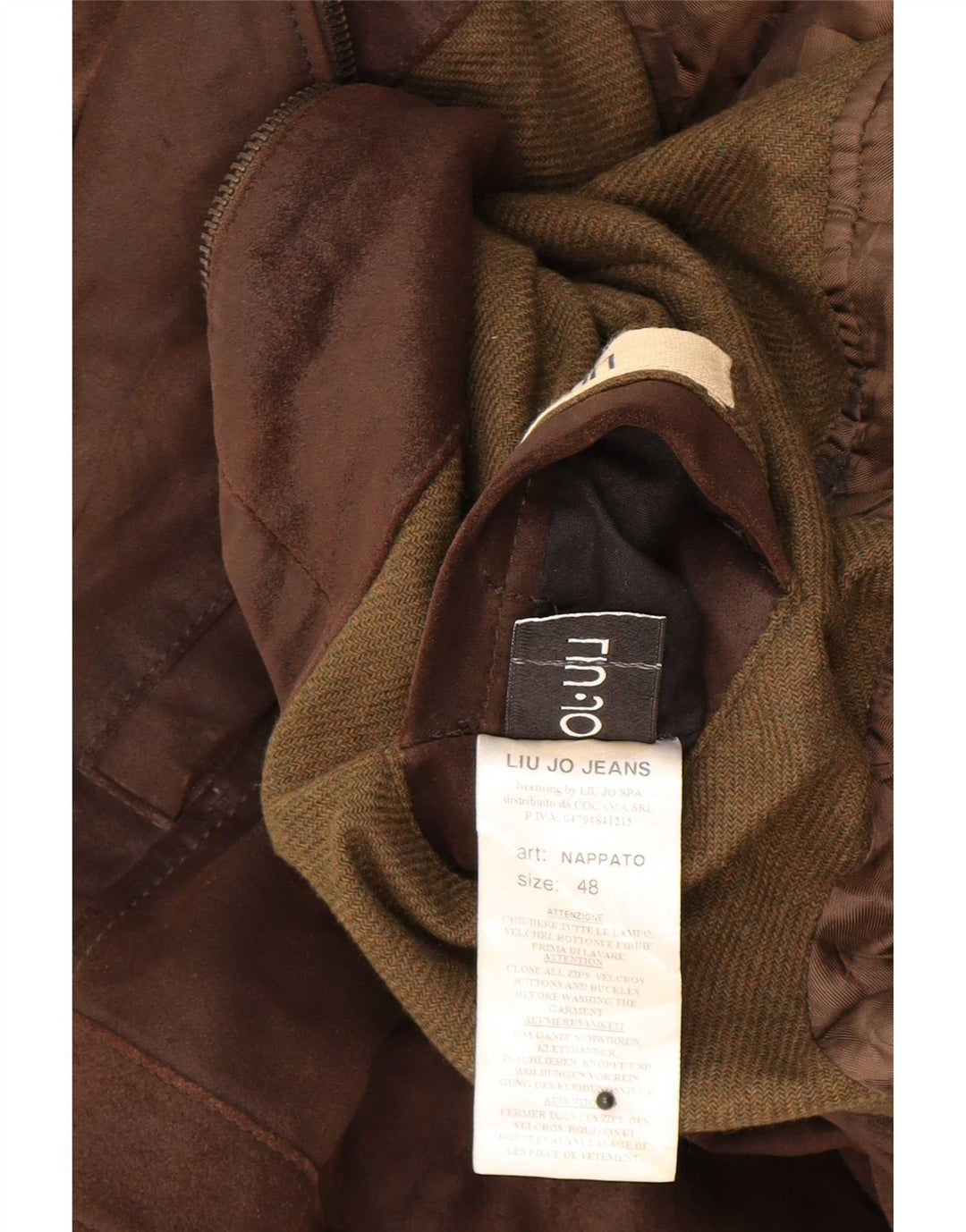 Liu Jo Mens Suede Jacket IT 48 Medium Brown Leather