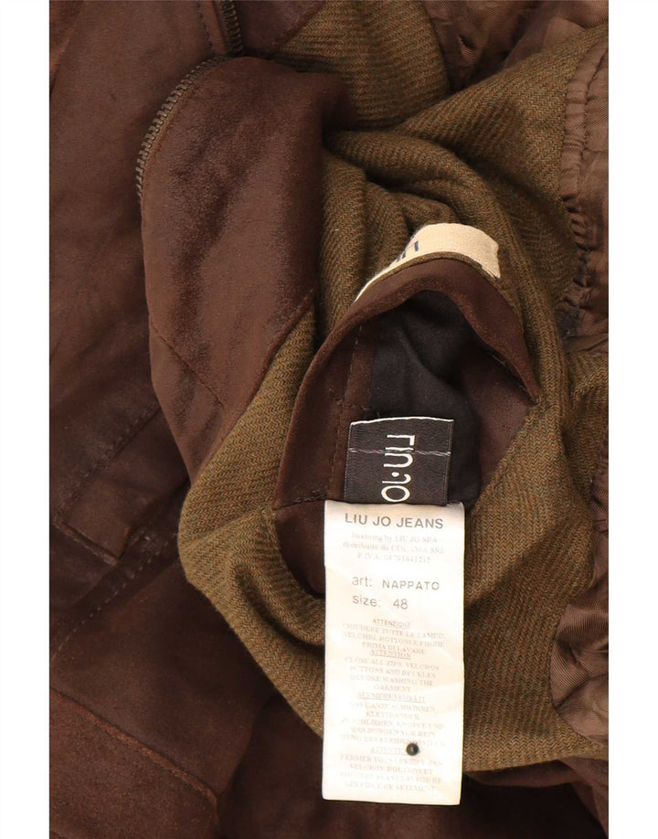 Liu Jo Mens Suede Jacket IT 48 Medium Brown Leather
