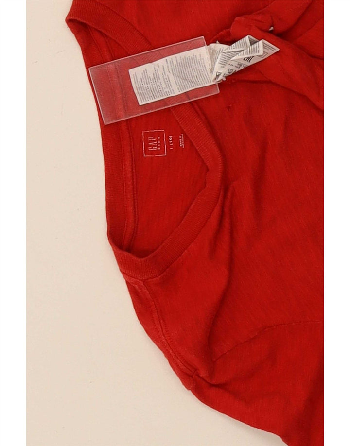 Gap Boys Graphic Top Long Sleeve 9-10 Years Small Red Cotton