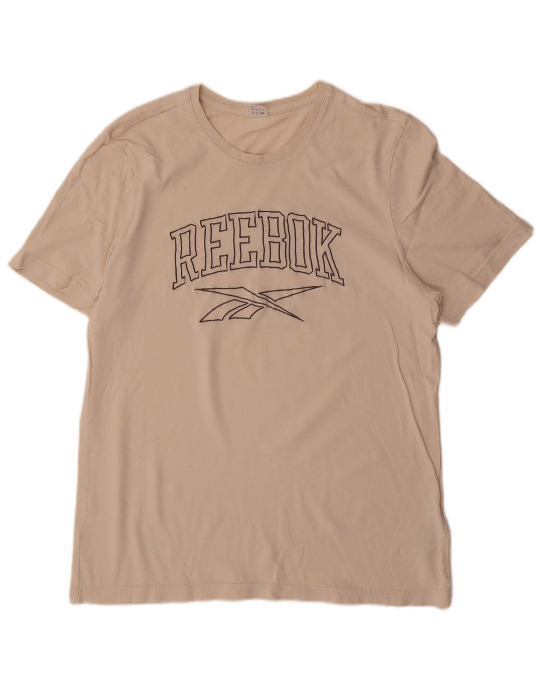 Reebok Herren Grafik-T-Shirt-Oberteil aus Baumwolle in Mittelbeige