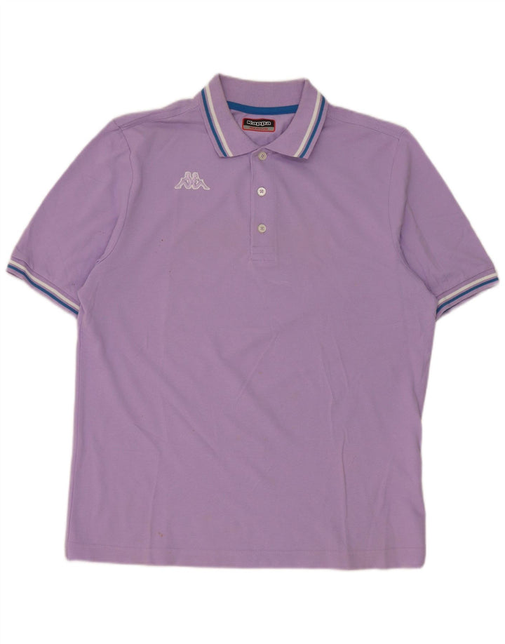 Kappa Mens Polo Shirt Medium Purple Cotton