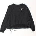 NIKE Womens Crop Oversized Sweatshirt Jumper UK 14 Medium Black Cotton Vintage Nike and Second-Hand Nike from Messina Hembry 
