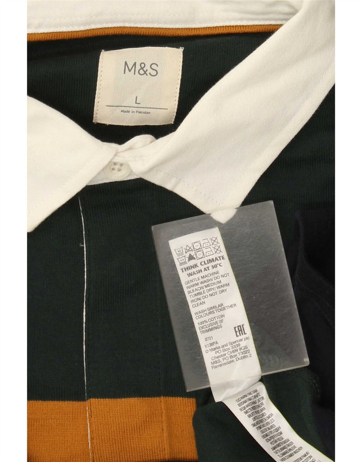 Marks & Spencer Rugby poloshirt til mænd Stor flerfarvet stribet