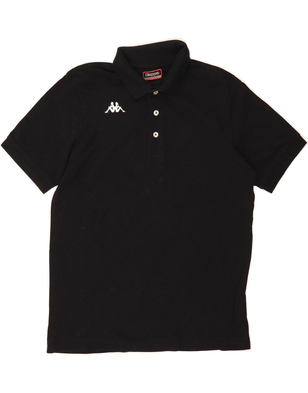 KAPPA Mens Polo Shirt Medium Black Cotton Vintage Kappa and Second-Hand Kappa from Messina Hembry 