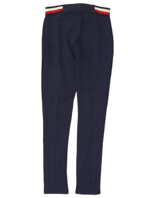 Tommy Hilfiger Calças casuais slim para meninas 9-10 anos W24 L25 Azul marinho