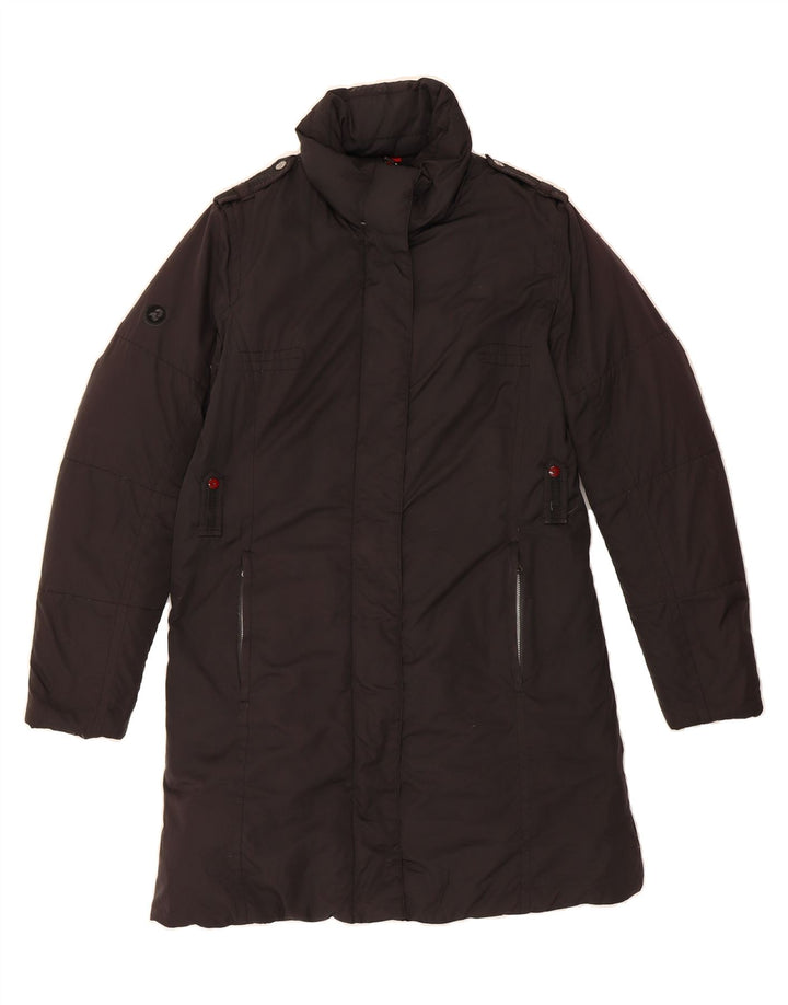INVICTA Womens Military Loose Fit Padded Coat UK 10 Small Black Polyester Vintage Invicta and Second-Hand Invicta from Messina Hembry 