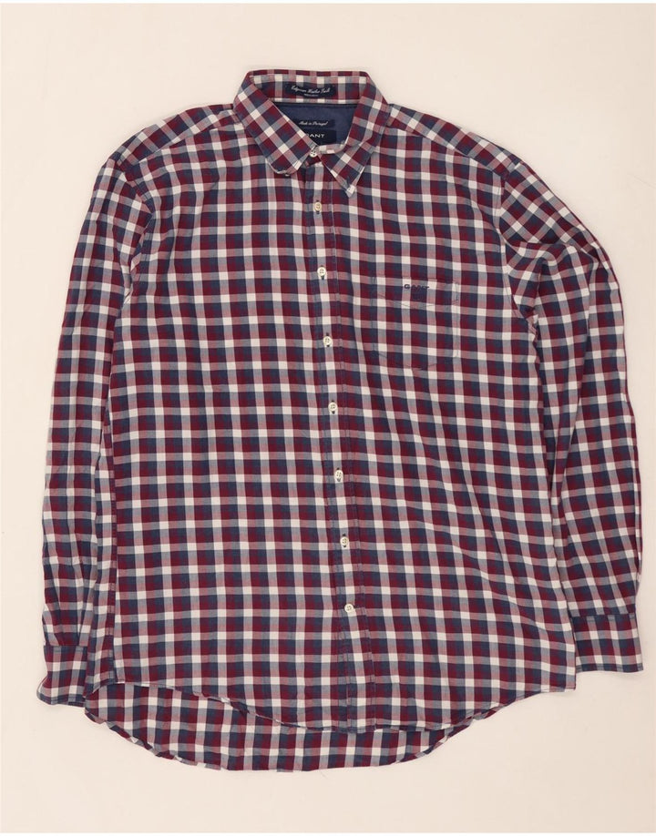 GANT Mens Regular Fit Flannel Shirt XL Multicoloured Check Cotton