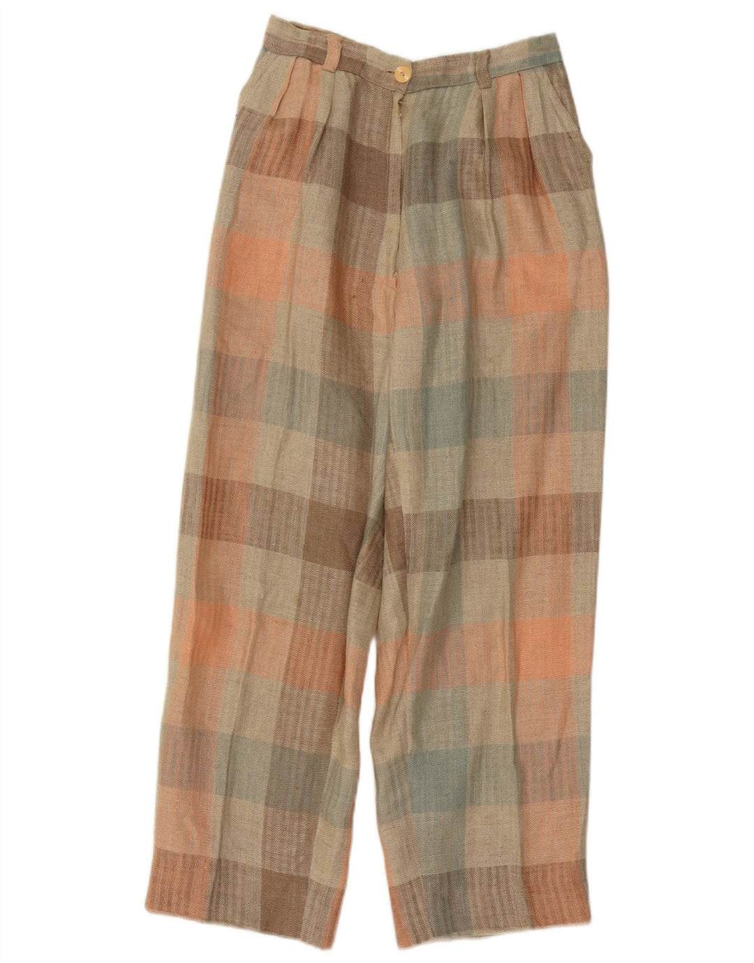 Vintage Kvinders Pegged Chino Bukser W26 L26 Flerfarvet Gingham