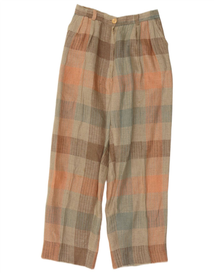 Vintage Kvinders Pegged Chino Bukser W26 L26 Flerfarvet Gingham