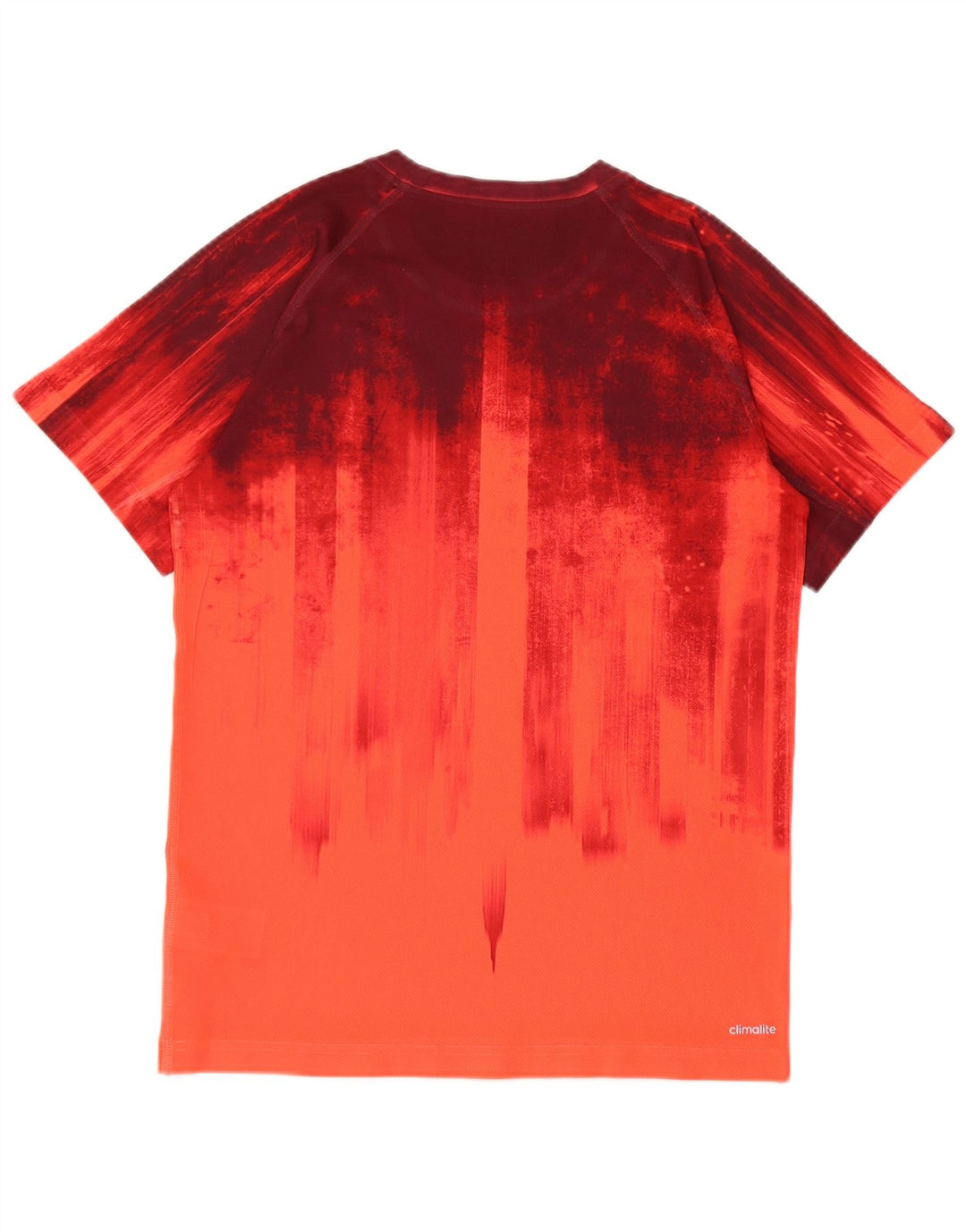 Adidas Mens Climalite T-Shirt Top XS Red Tie Dye Polyester