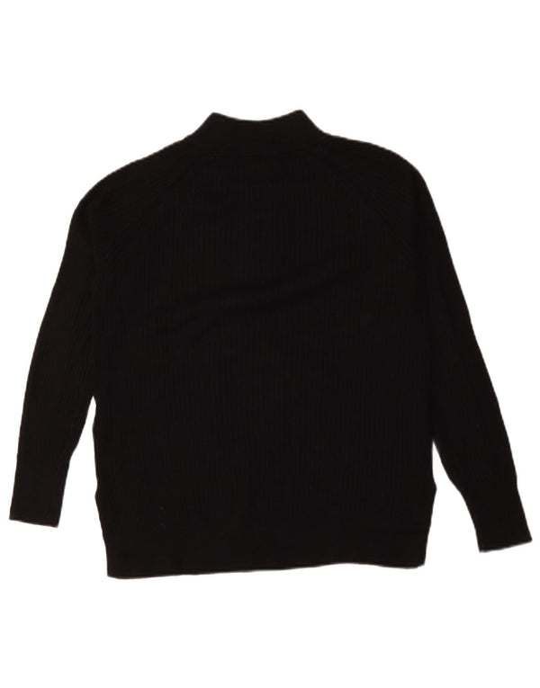 Pulover pentru femei Marks & Spencer supradimensionat cu fermoar și gât UK 6 XS Negru