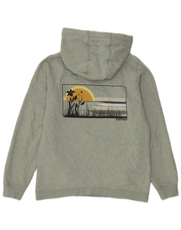 Felpa con cappuccio oversize grafica da donna Fat Face UK 10 Small Green Floral
