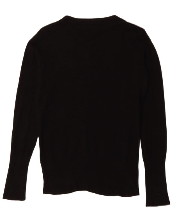 Zara Womens Cardigan Sweater UK 12 Medium Black