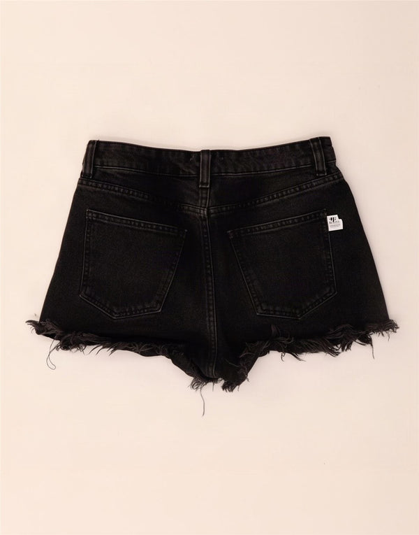 Pantaloncini di jeans da donna Zara EU 36 XS W26 cotone nero