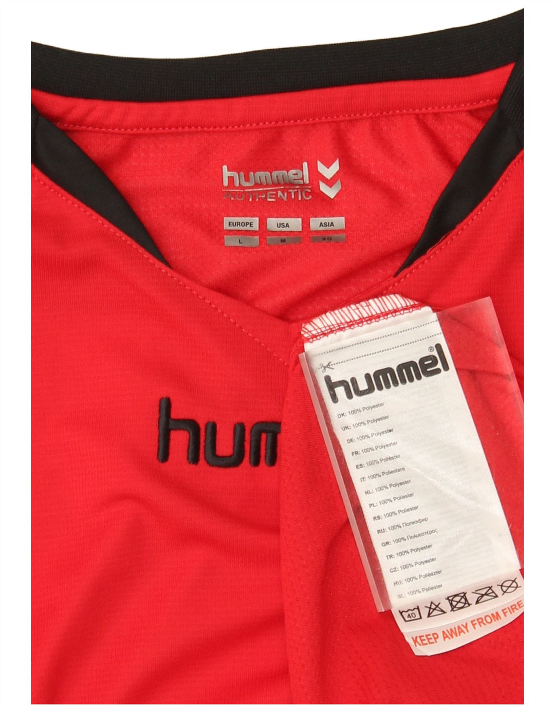 T-shirt grafica da uomo Hummel Top grande in poliestere rosso
