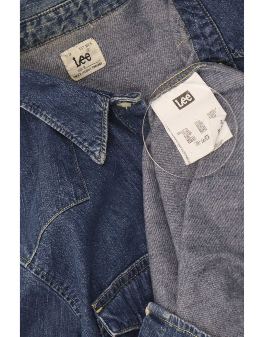 Lee Chemise en Jean Homme Bleu Moyen Coton