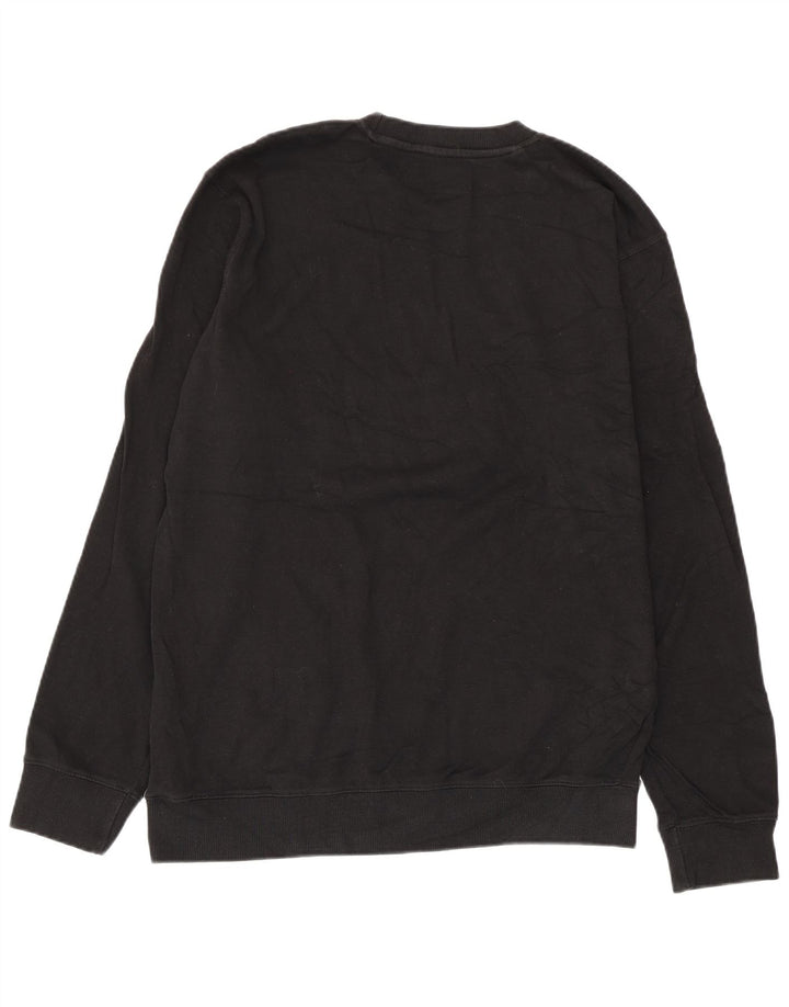 Kappa Herre Grafisk Sweatshirt Jumper XL Sort Bomuld
