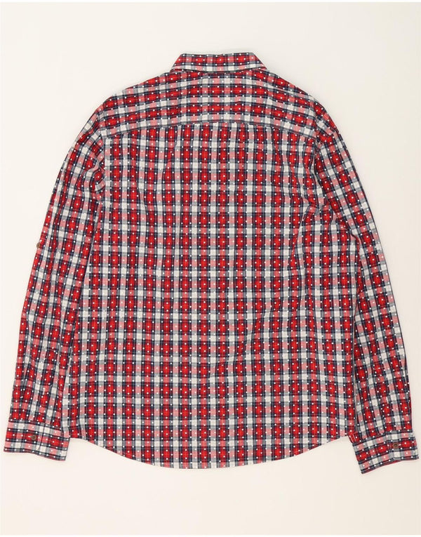 Camisa Penguin Heritage Slim Fit para hombre, talla 2XL, algodón a cuadros rojos