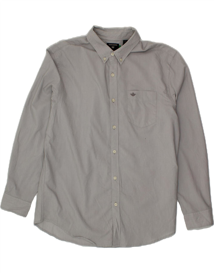 DOCKERS Mens Shirt XL Grey Cotton Vintage Dockers and Second-Hand Dockers from Messina Hembry 