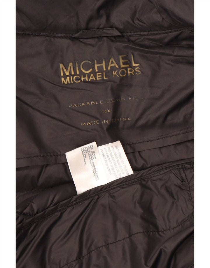 Michael Kors Womens Padded Jacket UK 18 XL Black Nylon