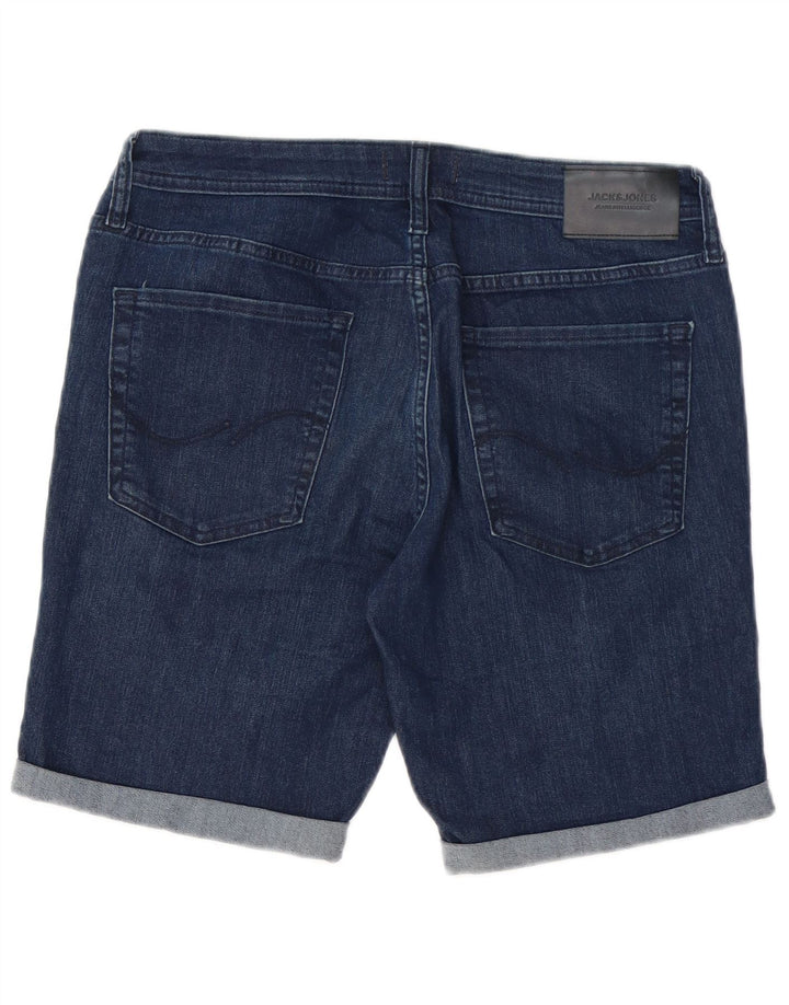 Jack & Jones Mens Liam Denim Shorts Large W34 Navy Blue Cotton