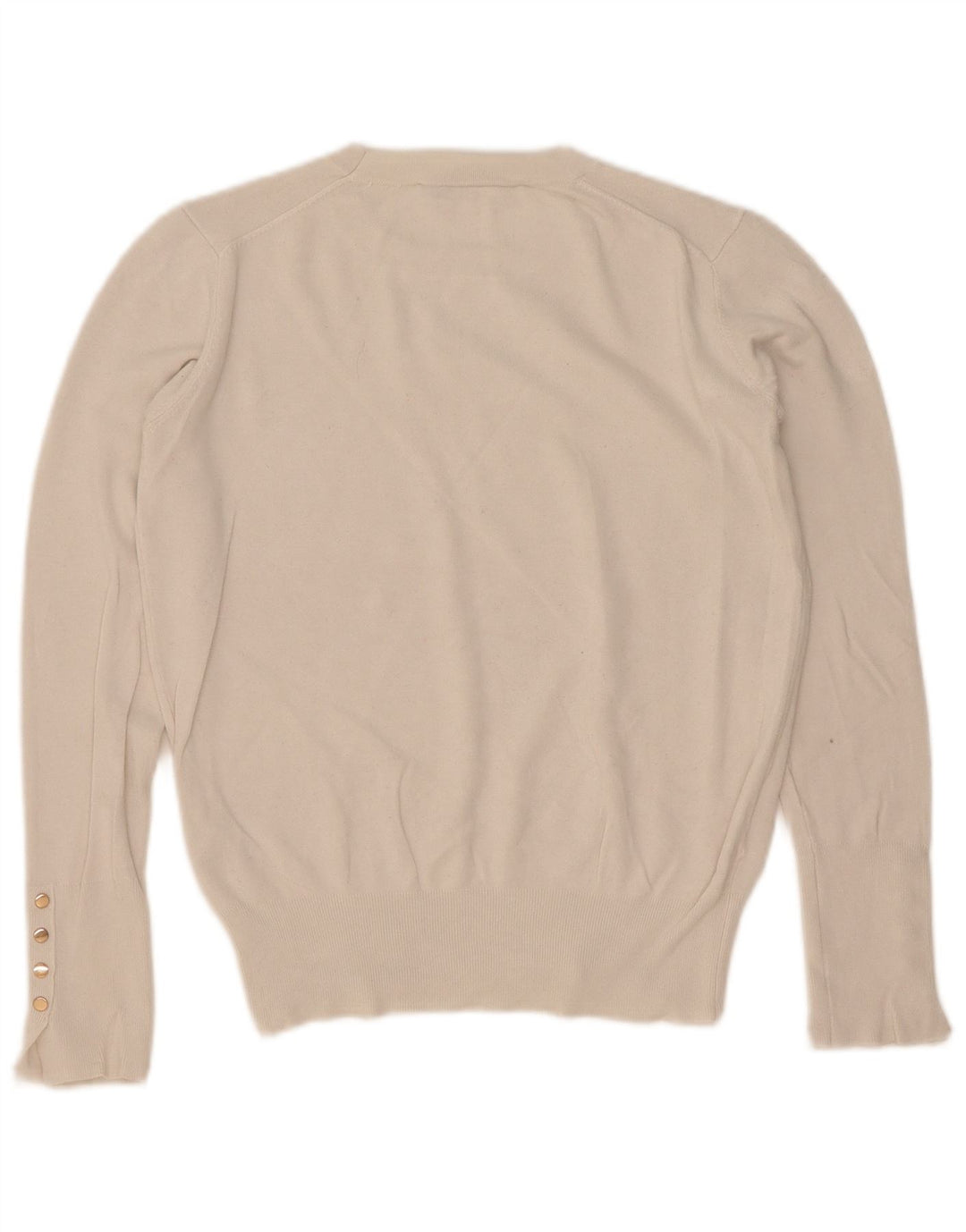 Zara Womens Crew Neck Jumper Sweater UK 12 Medium White Viscose