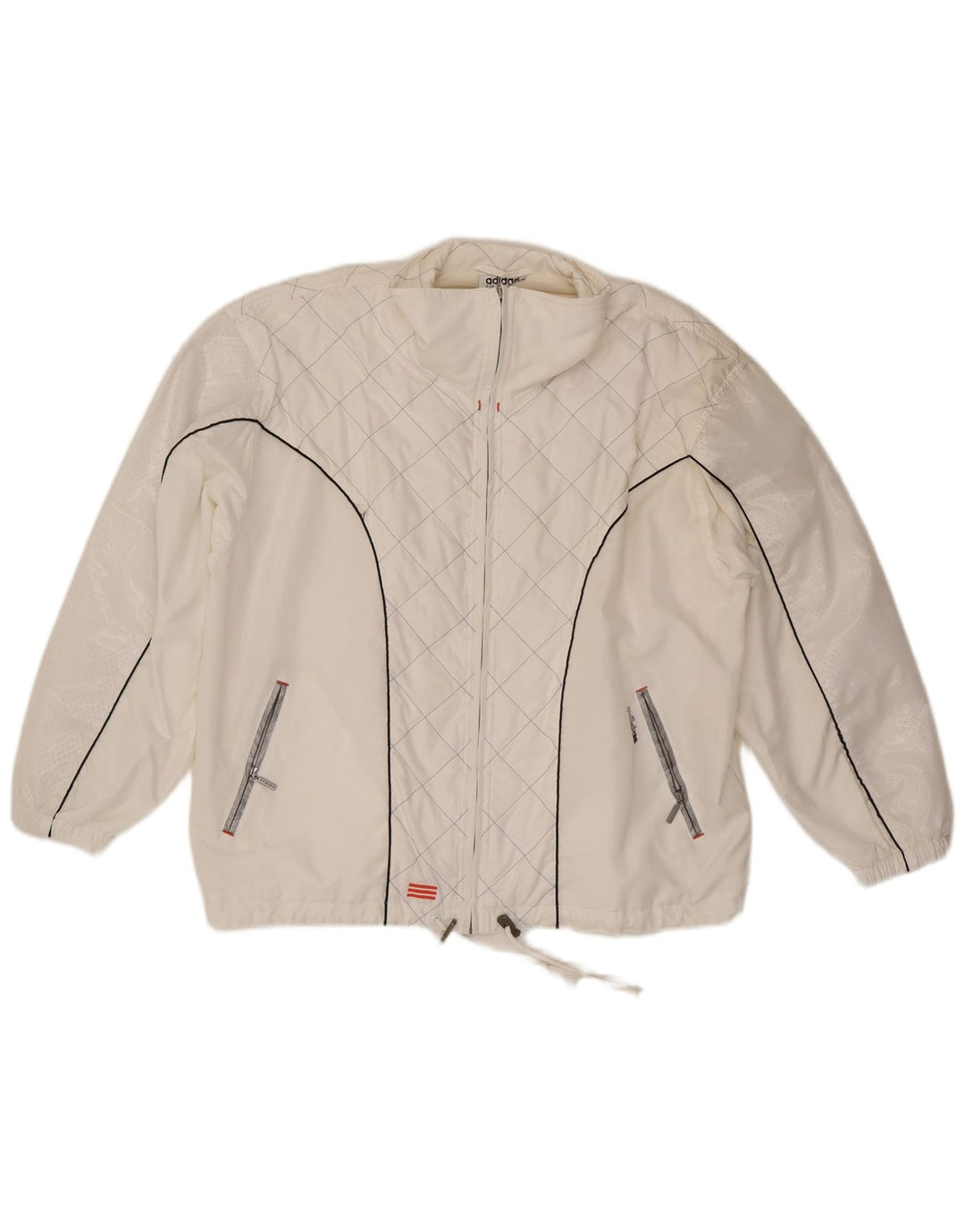 Γυναικεία αθλητική φόρμα Adidas Oversized Top Jacket UK 10 Small White Polyester