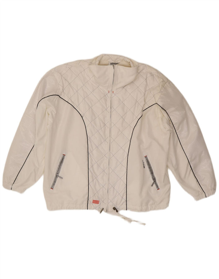 Γυναικεία αθλητική φόρμα Adidas Oversized Top Jacket UK 10 Small White Polyester