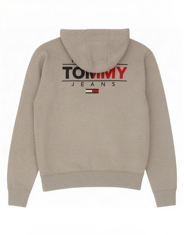 Ανδρικό πουλόβερ με κουκούλα με φερμουάρ Tommy Hilfiger Βαμβακερό μεσαίο γκρι