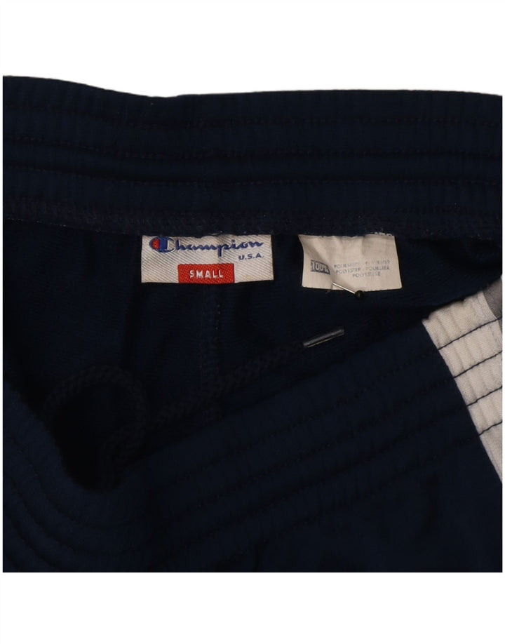 Champion Mens Graphic Tracksuit Trousers Small Navy Blue Colourblock