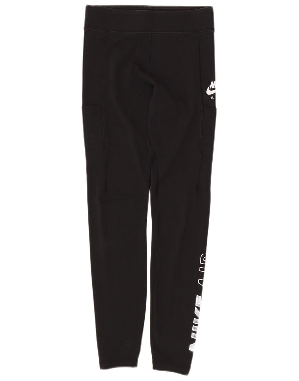 Leggings grafici da donna NIKE UK 10 piccoli in cotone nero
