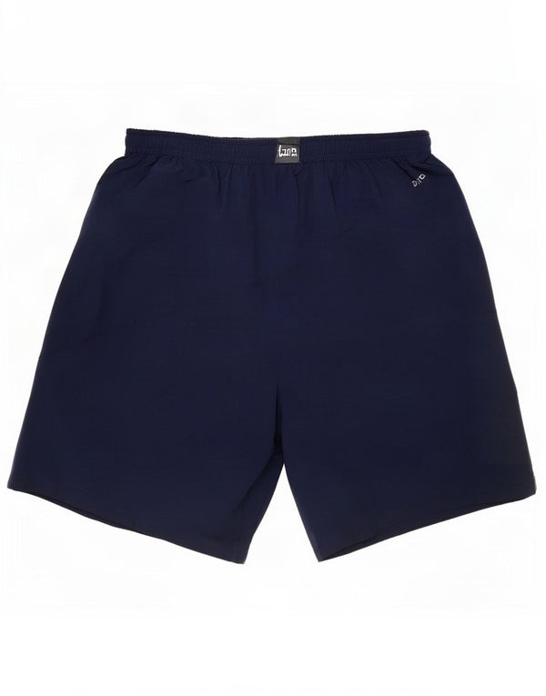 Nike Herre Dri Fit sportsshorts store marineblå stribet polyester
