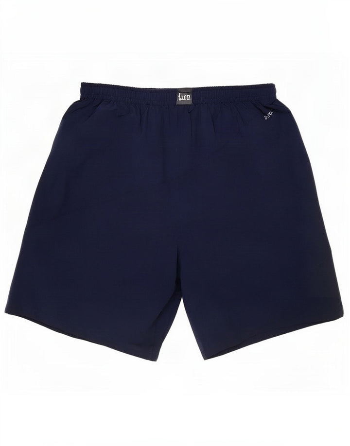 Nike Mens Dri Fit Sport Shorts Large Navy Blue Striped Polyester