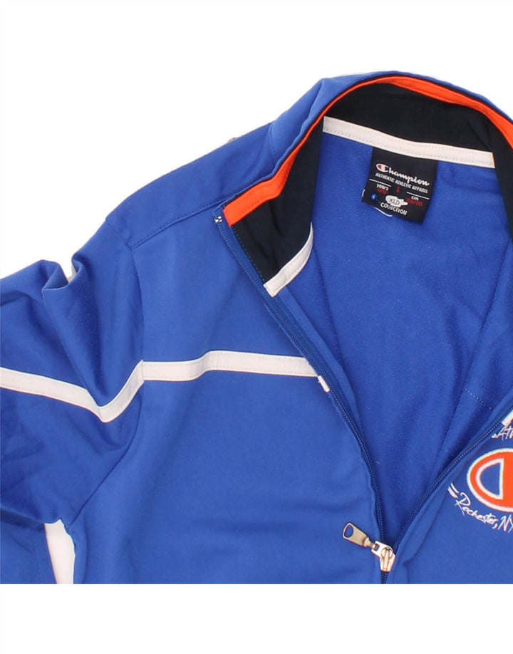 CHAMPION Boys Graphic Tracksuit Top Jacket 11-12 Years Large Blue Vintage Champion and Second-Hand Champion from Messina Hembry 