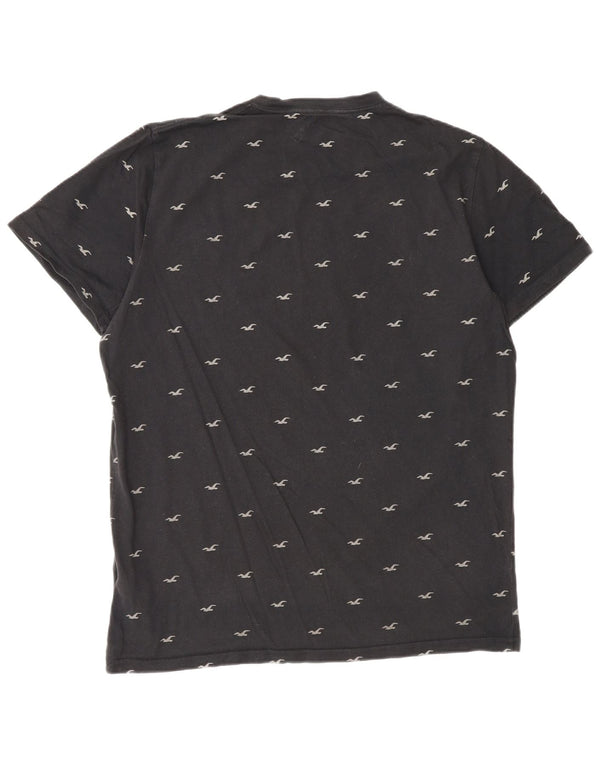 Hollister Mens Graphic T-Shirt Top Large Black Cotton