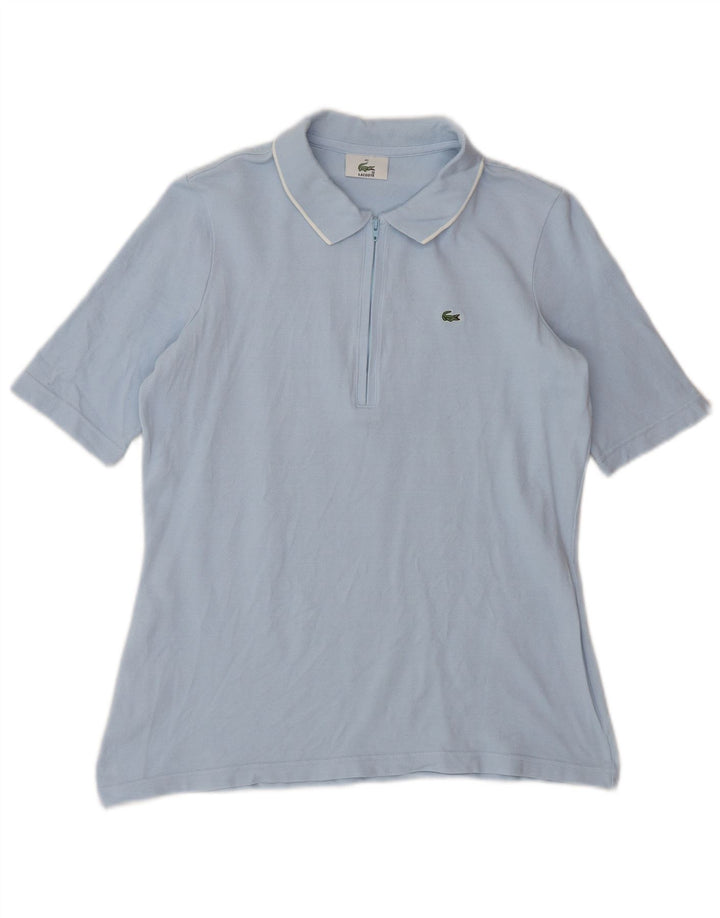 Lacoste Dame Polo Shirt Størrelse 42 Stor Blå Bomuld
