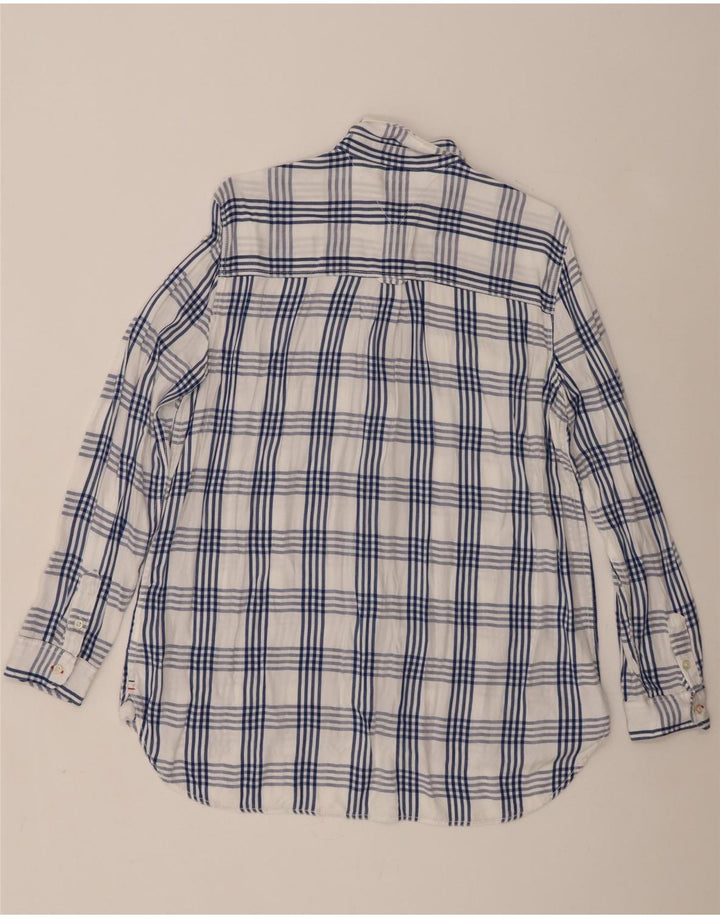 Tommy Hilfiger Womens Oversized Shirt UK 18 XL White Check Viscose