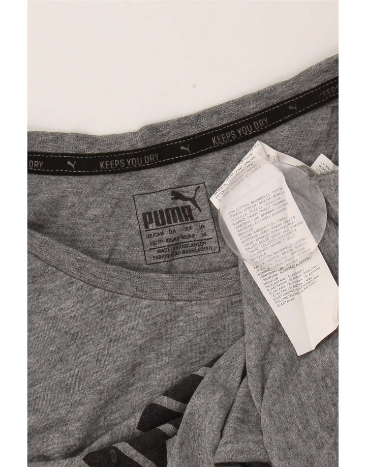 Puma Mens Graphic T-Shirt Top XS Grey Cotton