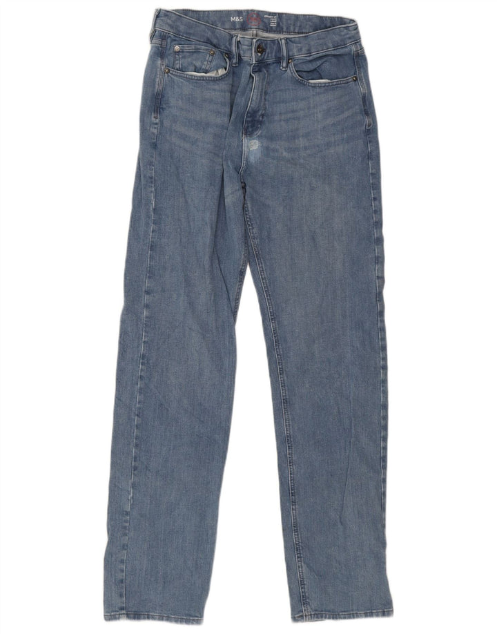 Marks & Spencer Mens Straight Jeans W32 L33 Blue Cotton