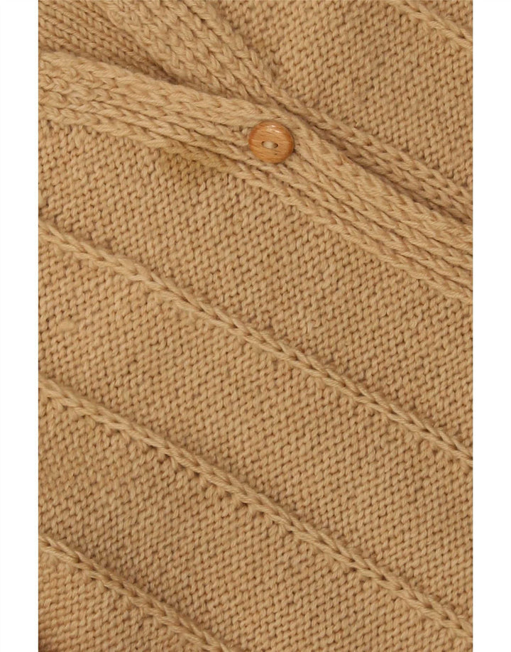 Vintage Womens Cardigan Sweater UK 14 Large Beige