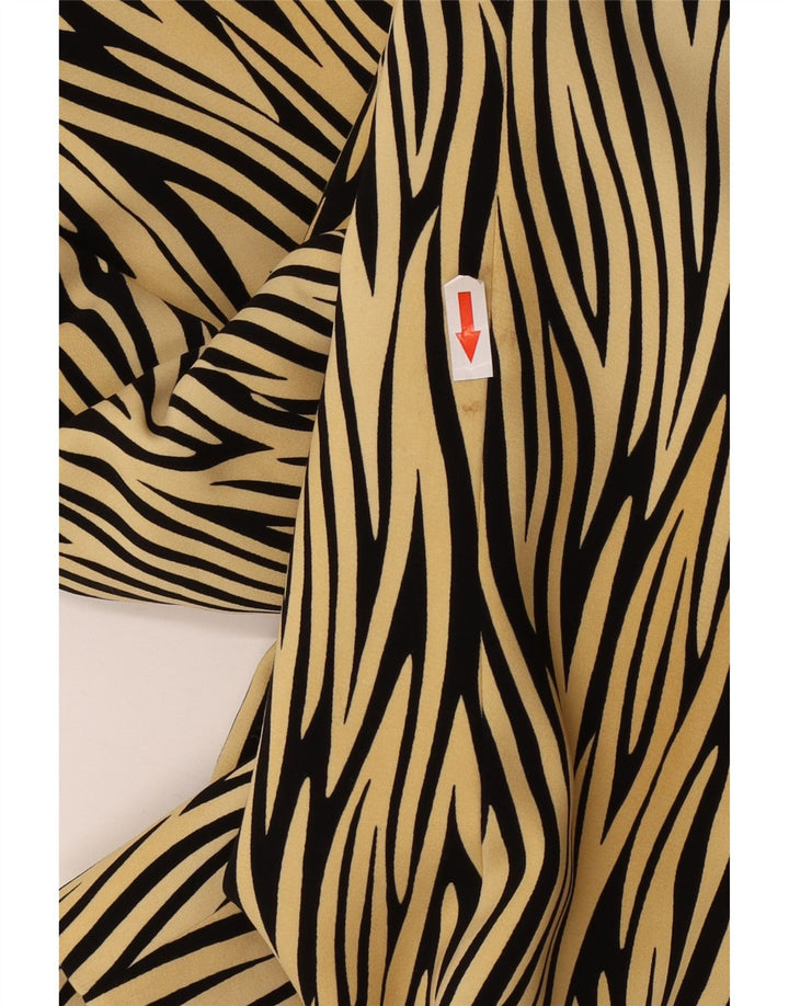 Basler Chaqueta tipo blazer de 1 botón para mujer Reino Unido 44 Estampado animal amarillo mediano