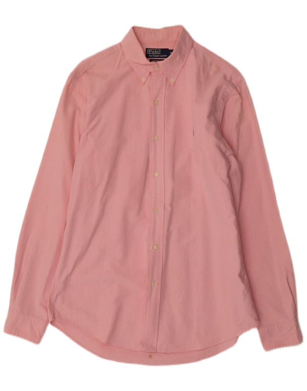 Polo Ralph Lauren Mens Custom Fit Shirt Medium Pink Cotton