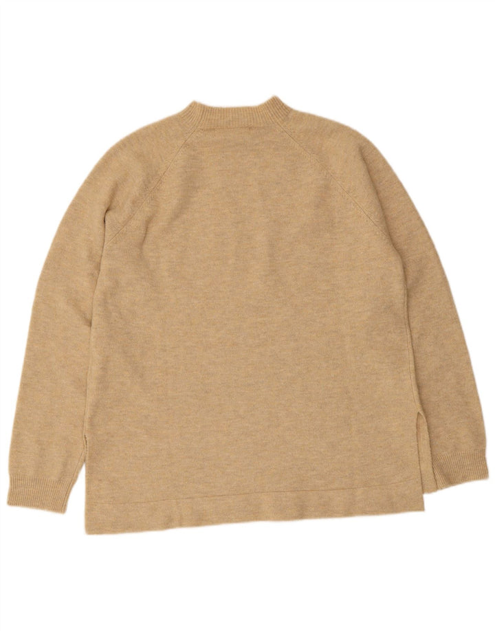 Indi & Cold Womens Turtle Neck Jumper Sweater UK 14 Medium Beige Polyester