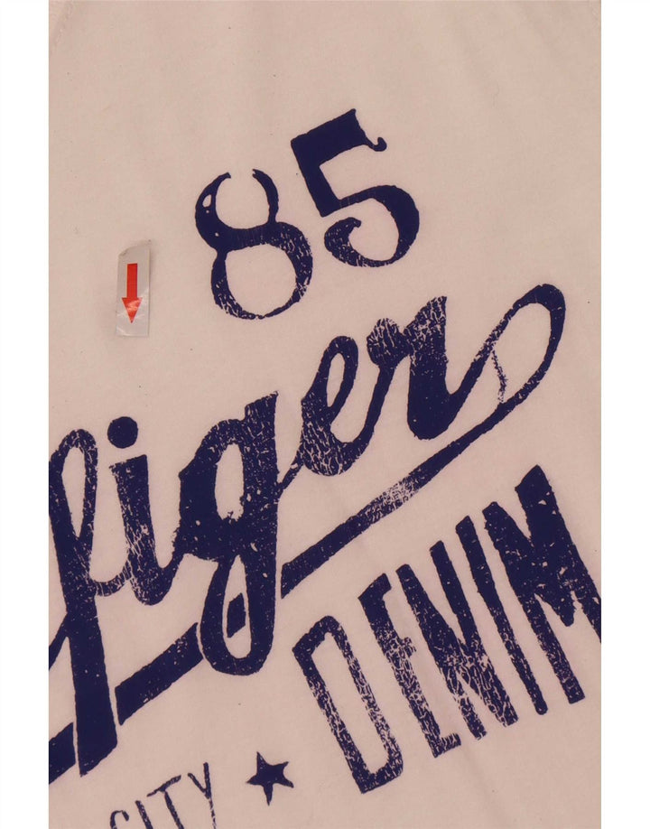 Tommy Hilfiger Mens Graphic T-Shirt Top 2XL White