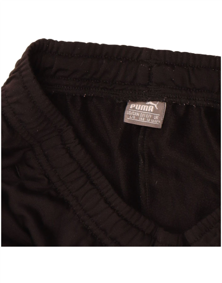 PUMA Boys Tracksuit Trousers Joggers 11-12 Years Black Polyester