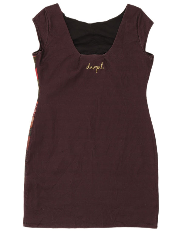 Vestido tubo Desigual para mujer UK 40 XL Poliéster floral marrón