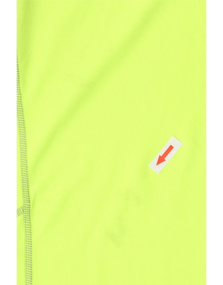 Nike Mens Dri Fit T-Shirt Top Medium Yellow Polyester