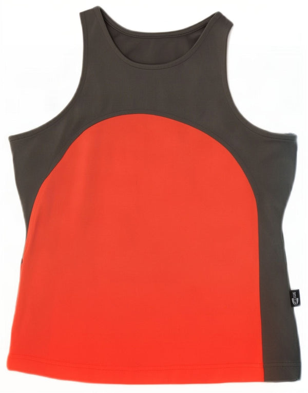 Adidas Mädchen Climalite Crop Vest Top 15–16 Jahre Graues Colourblock-Polyamid